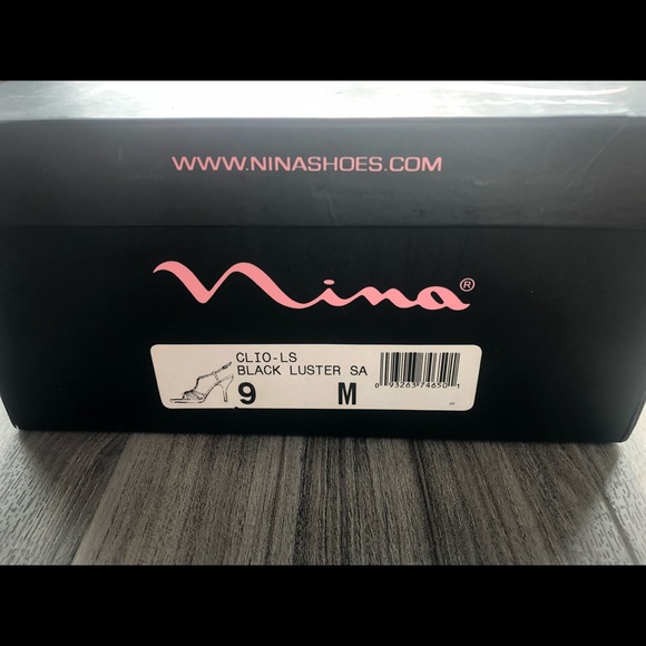 Nina brand black luster heels - Picture 6 of 6